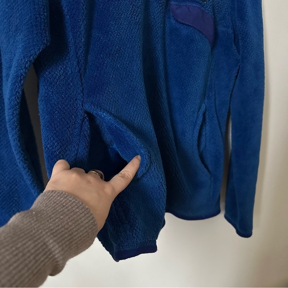 Patagonia Re-Tool Snap-T Indigo Fleece Pullover In Harvest Moon Blue Size M - Picture 5 of 7
